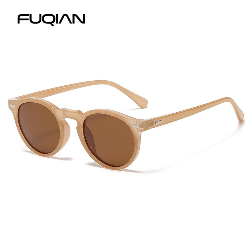 Óculos de Sol Redondos Retrô Masculinos Femininos Pequenos Moda Polarizados Óculos de Sol para Homens e Mulheres Óculos de Condução Estilo Vintage Literário