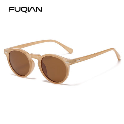 Óculos de Sol Redondos Retrô Masculinos Femininos Pequenos Moda Polarizados Óculos de Sol para Homens e Mulheres Óculos de Condução Estilo Vintage Literário