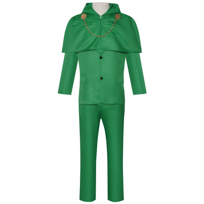 Movie Doctor Doom Cosplay Costume Evil Scientist Clothing Subdue Adult Green Coat Pants Suit Halloween Party Outfit