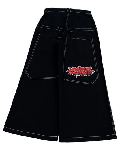 Calça Jeans Baggy Y2K masculina Harajuku anos 2000 vintage bordada de alta qualidade nova Hip Hop streetwear masculina feminina calça jeans casual de perna larga