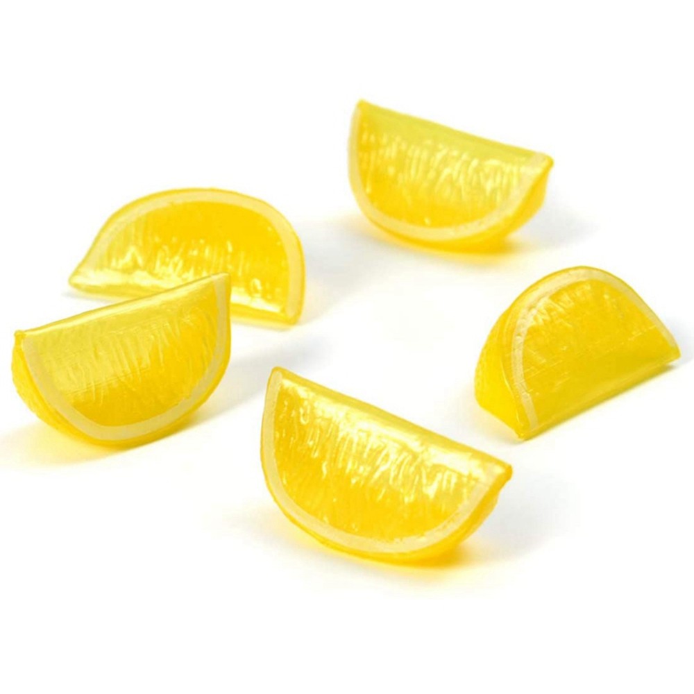 10PC Artificial Lemon Slices Blocks Simulation Lemon Slice Fake Lemon Block-Double Side Fake Fruit Model for Party Wedding Decor