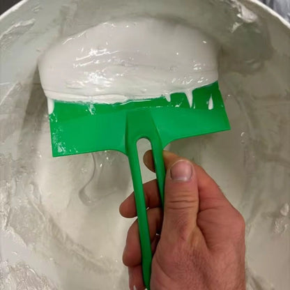 2 Peças Pá de Balde Curvo Placa de Massa Espátula de Gesso Raspadores de Tinta Pincéis para Raspar Decalques Aplicador de Construção de Patches