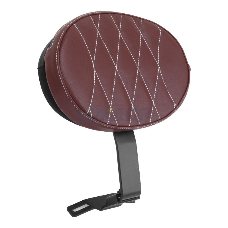Motorcycle Adjustable Driver Rider Backrest Plug In Sissy Bar Seat Cushion Moto Pad For Harley Fatboy Heritage Softail 2007-2017