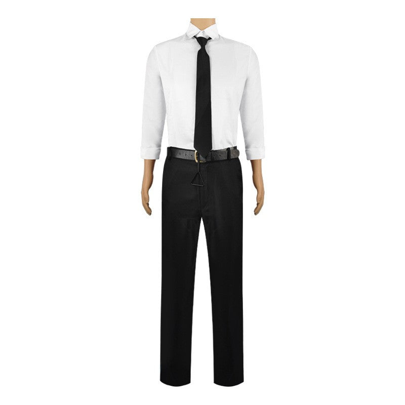 Chainsaw Man Denji Cosplay Costume Full Set Public Safety Devil Hunter Uniform Wig Shirt Pants Halloween Party Outfit for Adults