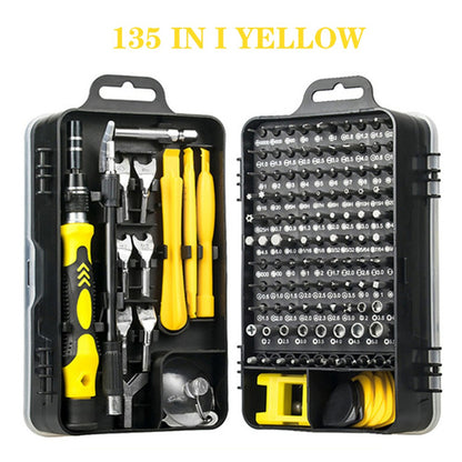 Chave de Precisão 25/115/135/140 em 1 Pontas Magnéticas de Mini Parafusos Porcas Kit de Ferramentas de Reparo Multifuncional DIY Doméstico Profissional