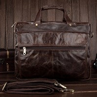 Luxury Genuine Leather Men Briefcase Business Bag Leather portfolio Laptop Bag Shoulder Messenger Bag male Document Office bag