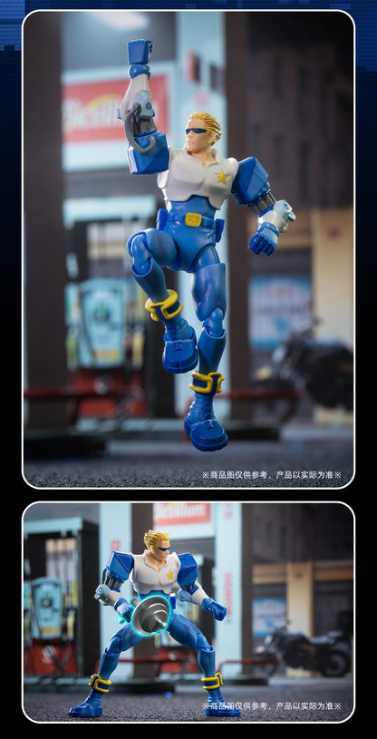 52TOYS Action Figure CAPCOM Captain Commando, 1PC Decoração de Mesa Colecionável, Presente Criativo para Aniversário, 3.75inch/10cm
