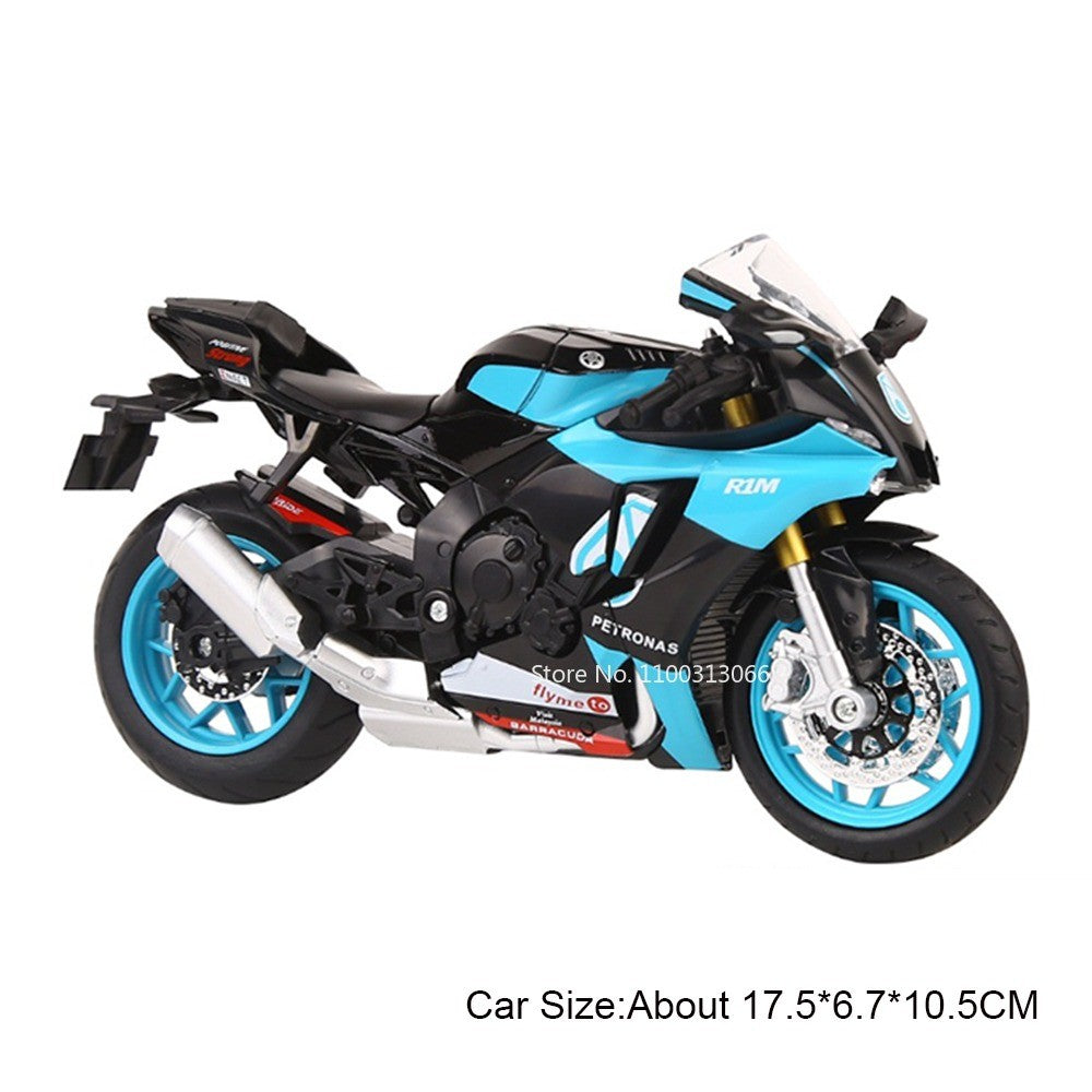 Modelos de Motocicletas 1:12 Honda CB400F R1 Carros de Brinquedo com Luz Musical Direção de Roda Miniatura de Motocicleta Ornamento de Mesa de Escritório