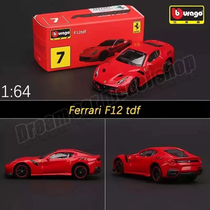 1:64 Bburago Ferrari SP3 812 SF90 F12Tdf F40 488GTB Coleção Modelo de Carro Miniatura Carros Die-Cast Modelos de Carro de Brinquedo Presentes Atacado