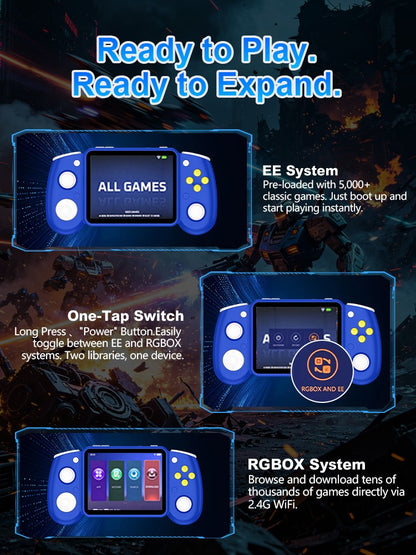 AISLPC RG43H PRO Retro Handheld Game Console 22000+Games Dual System 4.3‘’IPS Screen 2.4G WiFi Online Play Portable Game Player