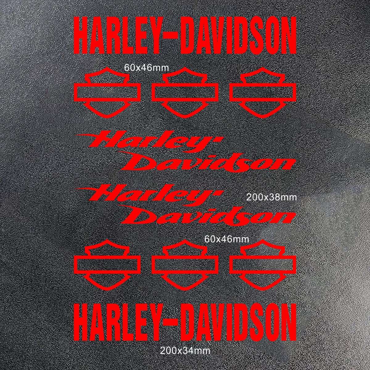 Kit de Adesivos de Vinil para Capacete de Motocicleta Harley Davidson Logo Decalque