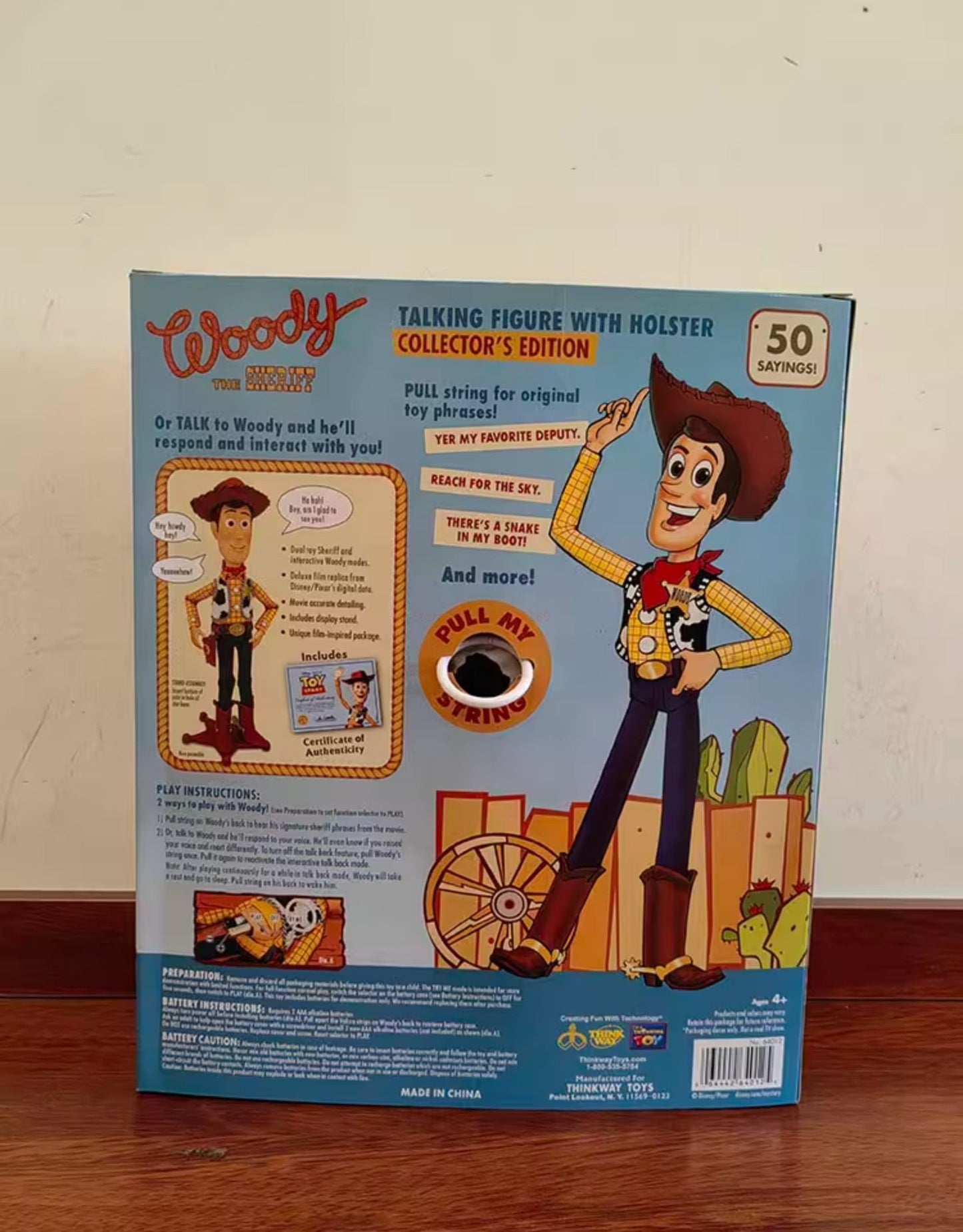 Bonecos de Ação Woody Disney Pixar Toy Story 40cm com Som de Filme em Inglês, Boneco de Personagem, Vaqueiro de Pano, Presente de Aniversário para Crianças