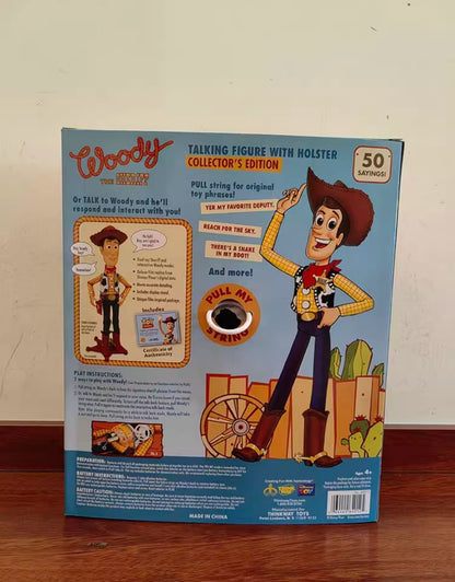 Bonecos de Ação Woody Disney Pixar Toy Story 40cm com Som de Filme em Inglês, Boneco de Personagem, Vaqueiro de Pano, Presente de Aniversário para Crianças