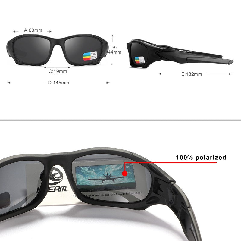 KDEAM Óculos de Sol Polarizados para Esportes ao Ar Livre Masculino Armação Curva Lente Resistente a Estresse Óculos de Sol Feminino KD0623