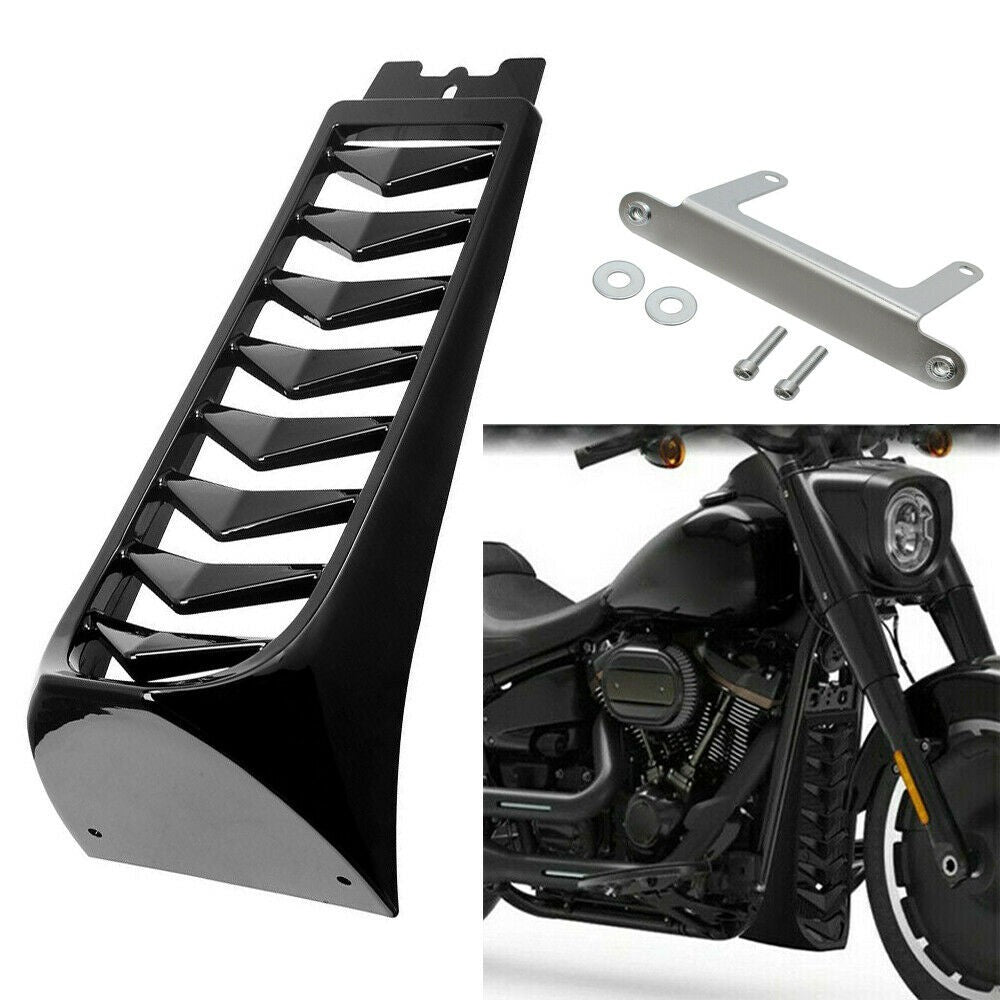 Capa Inferior do Radiador do Spoiler da Carenagem Dianteira Preta Brilhante da Moto para Harley Softail Street Bob Breakout Fat Bob 2018-2022