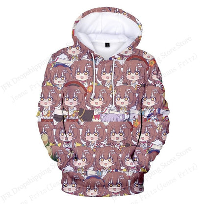 Hololive VTube Inugami Korone 3d Print Hoodie Men Women Fashion Autumn Winter Hoodie Sweatshirt Anime Tracksuit Men Clothing New