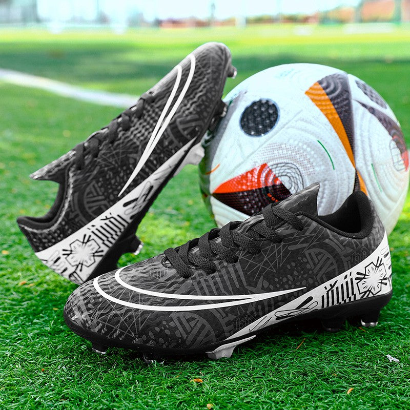 Men Soccer Shoes Adult Kids FG Football Boots Cleats Grass Training Turf Shoes Outdoor Non Slip Futsal Sneakers Unisex