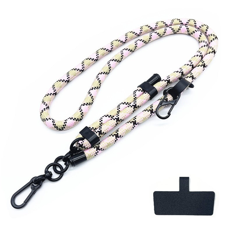 Cordão de Telefone Ajustável 1 Cm de Diâmetro Capa Universal Externa Transversal Ombro Cartão Corda de Pescoço Clipe Alça de Pulso Anti-perda