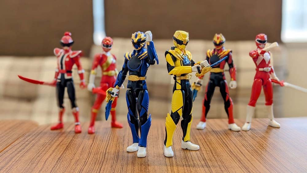 Em estoque, original Bandai Action Hero Super Sentai Power Rangers Coleção Red Rangers Bonecos de Ação Modelo Brinquedo Presente