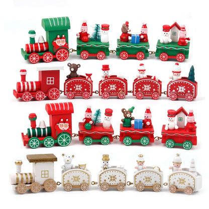 Wooden/Plastic Train Christmas Ornament Merry Christmas Decoration For Home 2025 Xmas Gifts Noel Natal Navidad New Year 2026