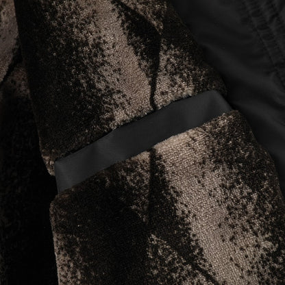 Men's Winter Black Aviator Jacket with Detachable Faux Fur Trimmed Hooded Cold Fashion Embroidered Badge and Zipper Pockets