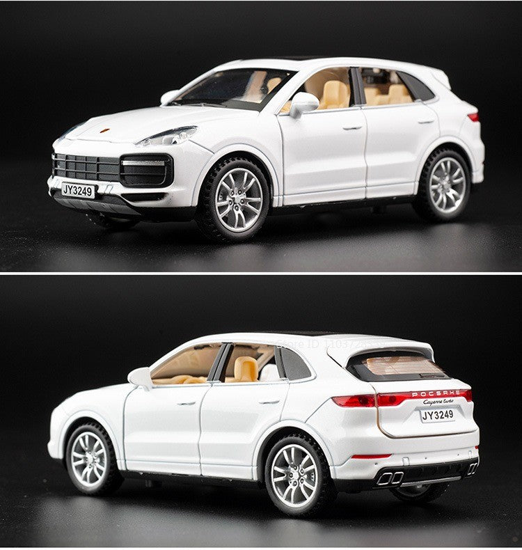 1:32 Cayenne Panamera Carros em Miniatura Liga Fundida Som Luz Portas Abertas Veículos de Fricção para Crianças Presentes