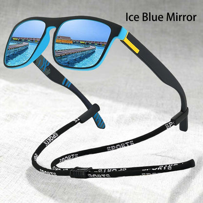Fashion With Chain Square Sunglasses For Men Women Driving Fishing Brand Designer Sun Glasses Man UV400 Eyewear
