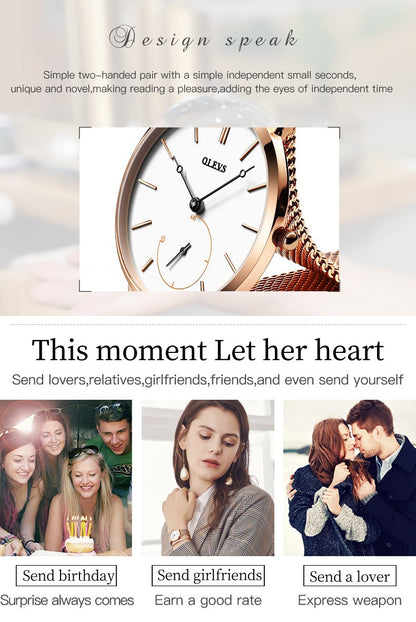 OLEVS Milanese Steel Band Quartz Women's Watch 5190