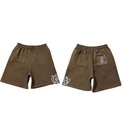 ADWYSD Shorts Sun Roll Basic Printed Drawstring Shorts American Casual Men Women's Basketball Short Pants