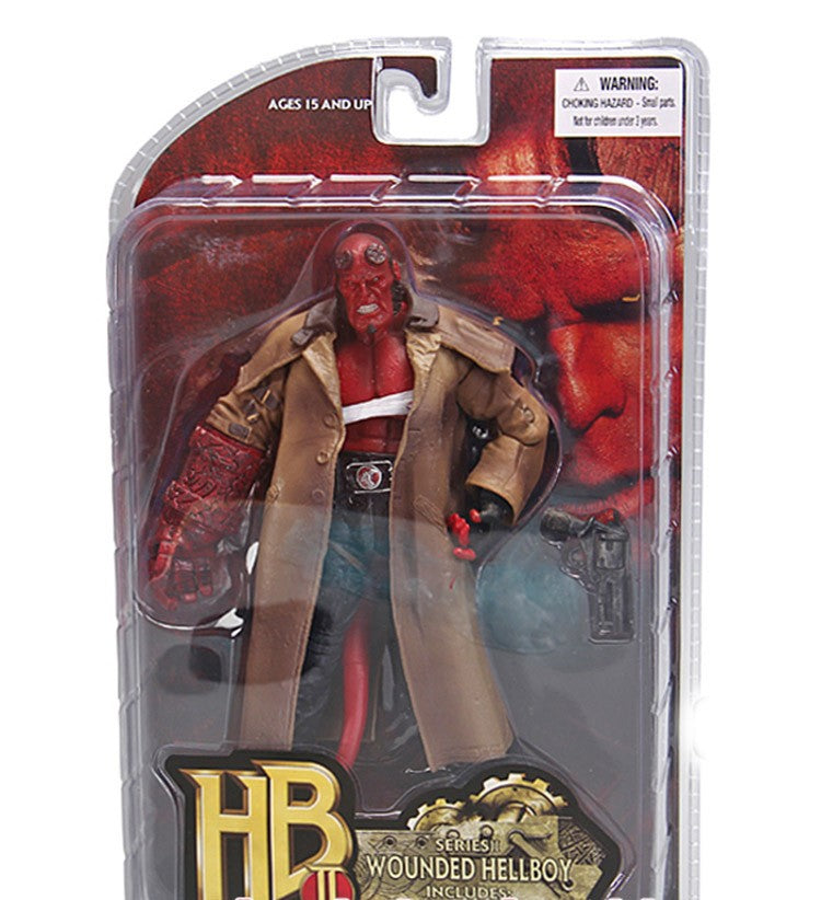 Mezco Studio Hellboy 7 Inches Figure Anime Trenchcoat Variant Hellboy Samaritan Pvc Hellboy Figure Model Toy Doll Collect Gift