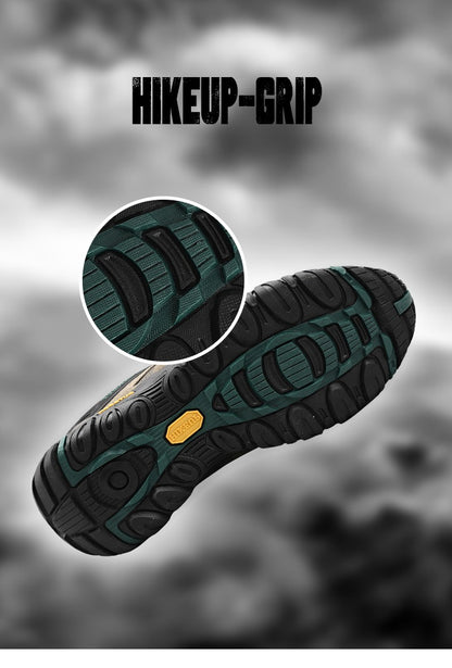 HIKEUP Tênis Masculino de Caminhada em Couro Camurça, Calçados Outdoor Resistentes ao Desgaste Masculinos para Trekking, Caminhada, Caça e Tênis Táticos