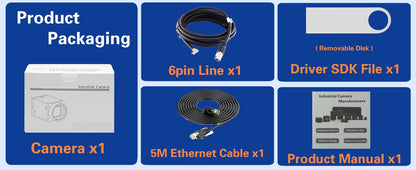 Gigabit Ethernet GigE Visão Computacional Câmera Industrial Colorida Rolling Shutter Montagem C Fornece SDK Windows Linux Demonstração Python