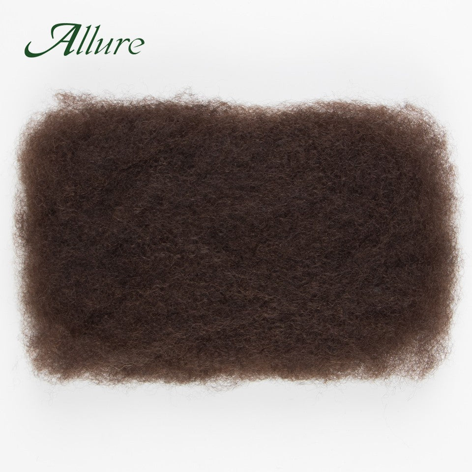 Cabelo Humano Afro Kinky Bulk QVR para Mini Twist, Tranças, Extensões de Dread Locs e Crochet, Cabelo Afro Kinky Cacheado Bulk para Dreadlocks 50g