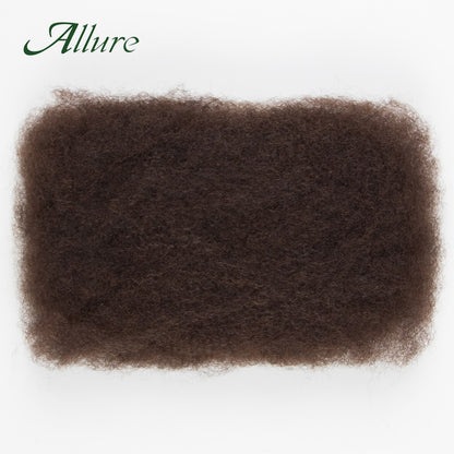Cabelo Humano Afro Kinky Bulk QVR para Mini Twist, Tranças, Extensões de Dread Locs e Crochet, Cabelo Afro Kinky Cacheado Bulk para Dreadlocks 50g