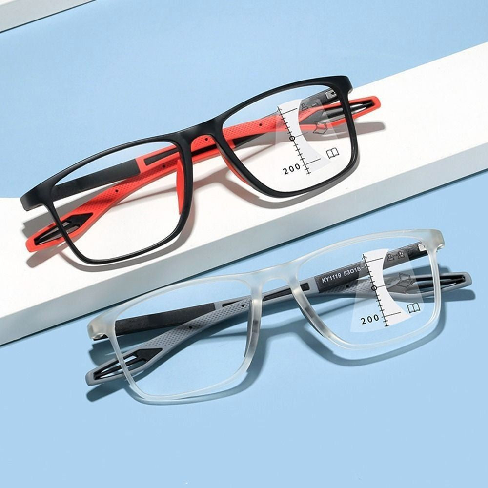 Soft Multifocal Progressive Reading Glasses TR90 Anti Blue Light Near Far Eyewear Men Women's Large Frame Farsight Eyeglasses ?
