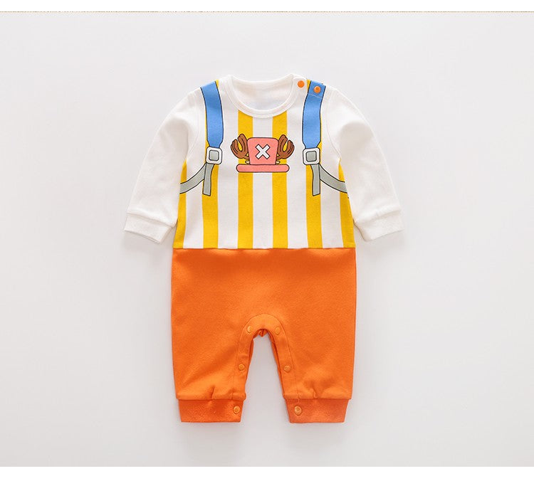 Spring And Autumn Newborn Anime Style Role Play Cotton Comfortable Soft Girl Boys 0-18m Long Sleeved Baby Bodysuit