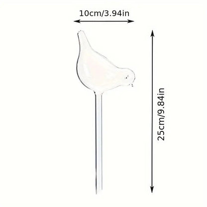Imitation Glass Plastic Bird Plant Waterer Bird Shape Design Hand Blown Plant Watering Bulbs Garden Water Seepage Drip Device