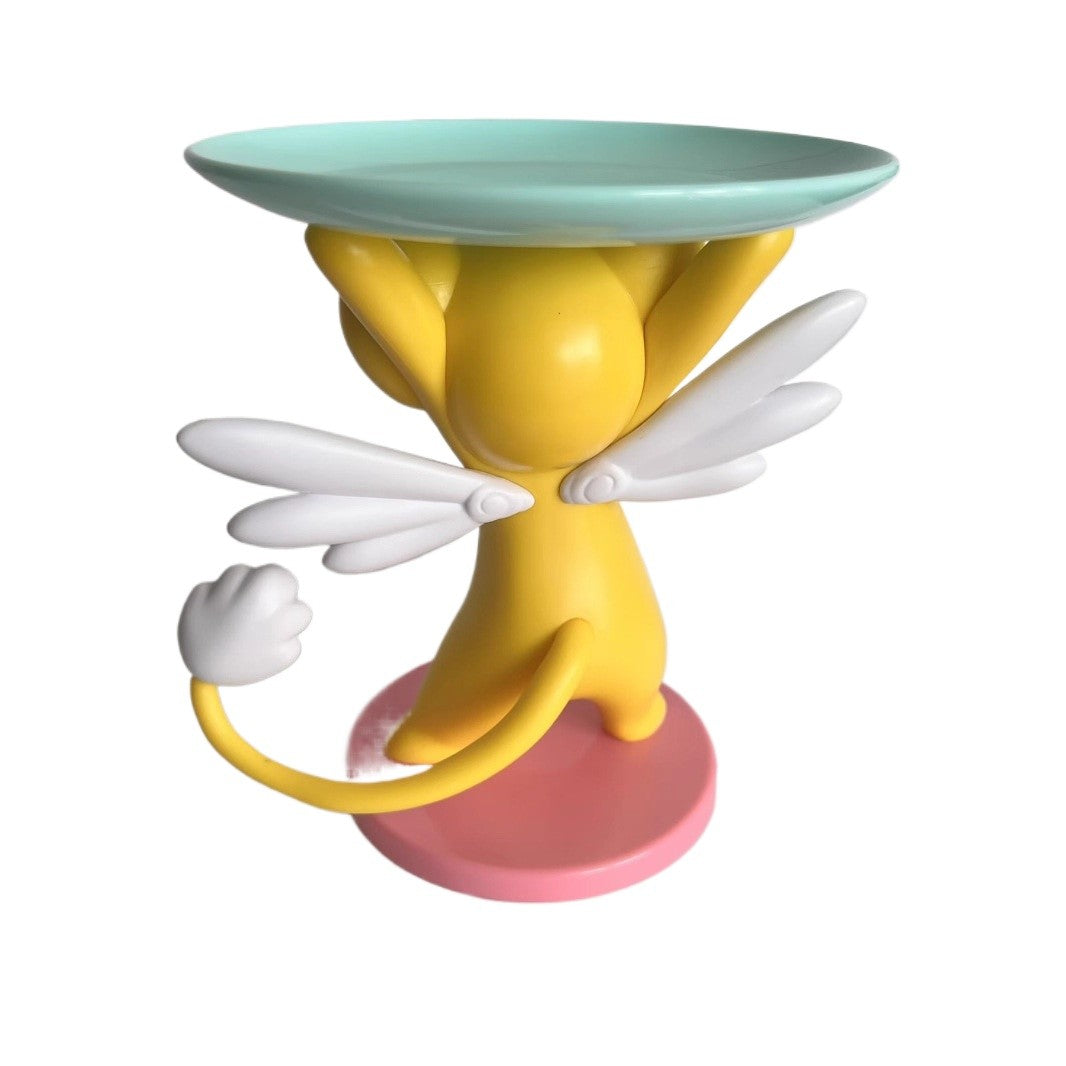 Bandeja Cardcaptor Sakura de 16cm Keroberos Figura Anime Estátua Modelo Colecionável em Caixa Decoração de Mesa Presentes?