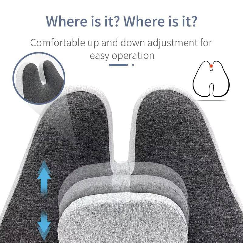 Comfortable Office Chair And Lumbar Support Pillow Set Memory Foam Seat Cushion Set Waist Protective Pad Office Reclining Pillow