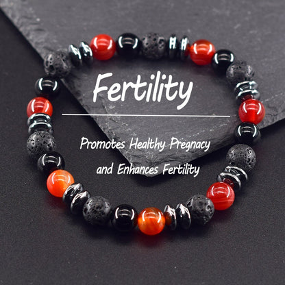 Pulseira Clássica Preta de Contas de Pedra Vulcânica Labradorita Natural, Joia Masculina e Feminina de Proteção Espiritual e Equilíbrio Energético