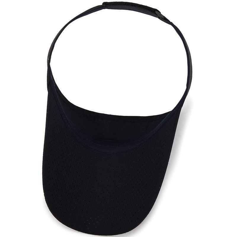 Chapéus de sol de verão respiráveis, masculinos e femininos, com viseira ajustável, proteção UV, parte superior vazia, sólida, para esportes, tênis, corrida, boné de proteção solar