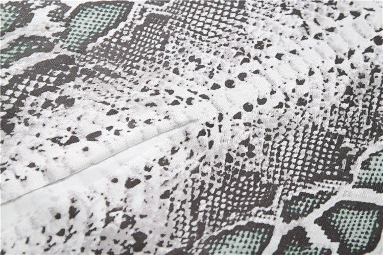 Weird Puss Sexy Snakeskin Maxi Dress Women Chest Hollow Metal Ring Turtleneck Peach Hip Hipster Street Stretch Skinny Bodycon