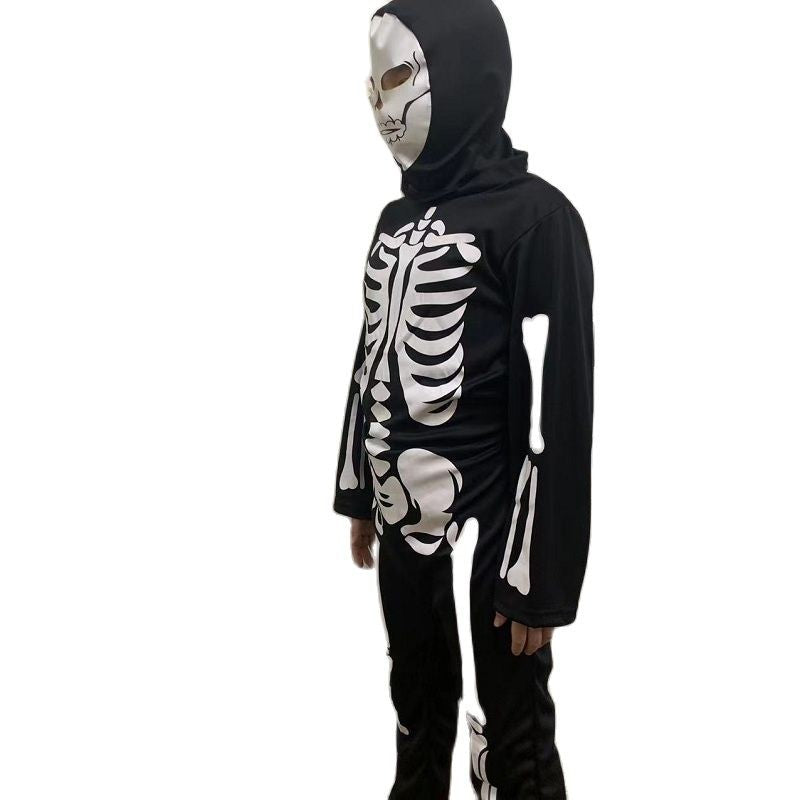 Boy Scary Zombie Cosplay Costumes Skeleton Skull Costume Suit Halloween Costume girl Carnival Party Dress Up Jumpsuits And Mask