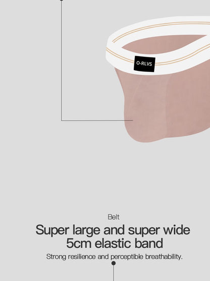 ORLVS Briefs Male Seamless Hip Design Mens Underwaer Super Large Wide 5cm Elastic Band Independent Codpiece Boy Short Pants