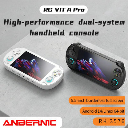 ANBERNIC RG VITA pro Handheld Game Console IPS Touchscreen 5000mAh Video Gaming Player AI Streaming Compatible RixelHK