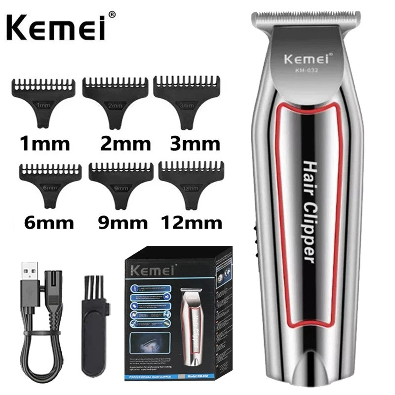Kemei Hair Clipper for Men Cordless Beard Trimmer Hair Trimmers Set Shaver Hair Cutting Machine Clippers for Barber KM-032