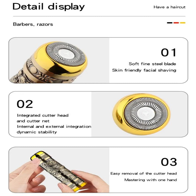 T9 3in1 Electric Shaver Rechargeble Hair Trimmer for Men Electric Hair Clipper Oil Shaving Head Electric Pusher Carving Care