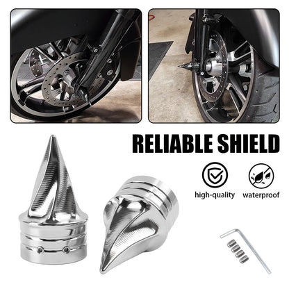 Porcas da extremidade do eixo dianteiro torcido da motocicleta Tampas do eixo pontiagudas Adequadas para Harley Touring Sportster Dyna Street Glide Road King Road Glide