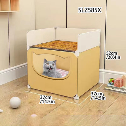 Gaiola para Gatos, Ninho de Gatos, Casa Integrada, Universal para Quatro Estações, Ninho de Gatos, Pequena Vila, Multiandares