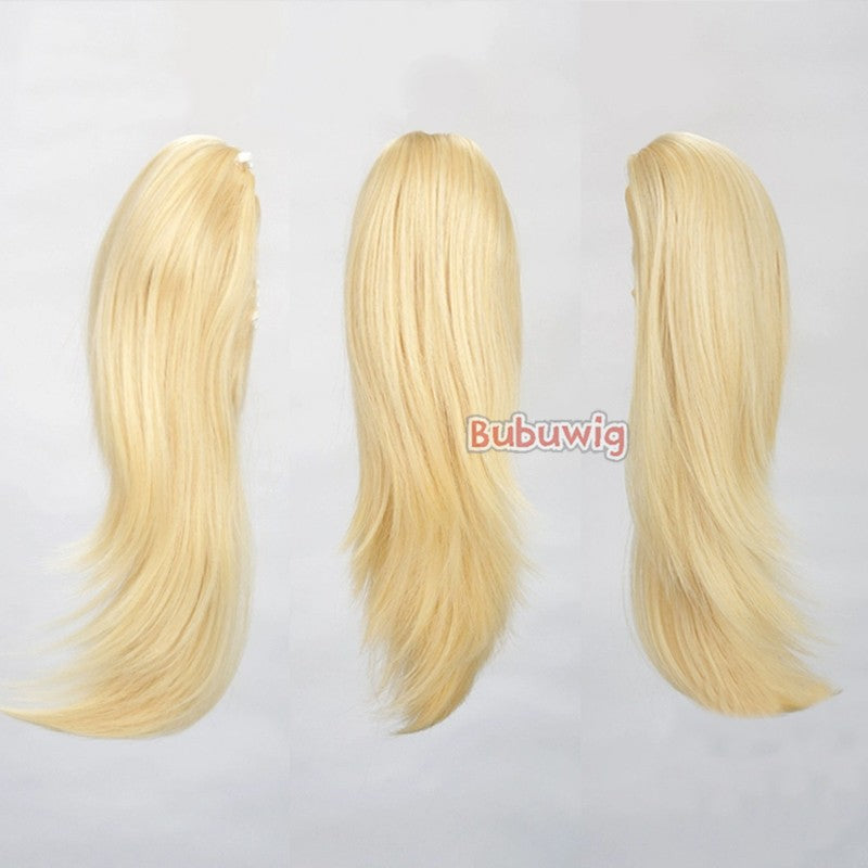 Bubuwig Cabelo Sintético 22 Cores 30cm Curto Liso Rabo de Cavalo Único Moda Anime Preto Vermelho Azul Perucas Cosplay Resistente ao Calor